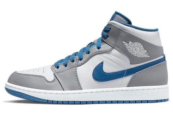 Air Jordan 1 Mid 'Cement Grey True Blue' DQ8426-014 | Cobalt Blueprint