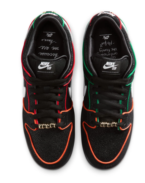 Nike SB Dunk Low Pro QS 'Black/White/Challenge Red' | Scarlet Counterpoint