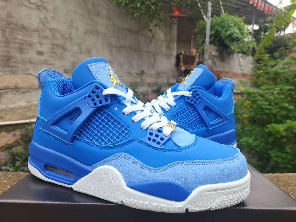 Air Jordan 4 Retro Royal-Blue-Gold | Azure Encore