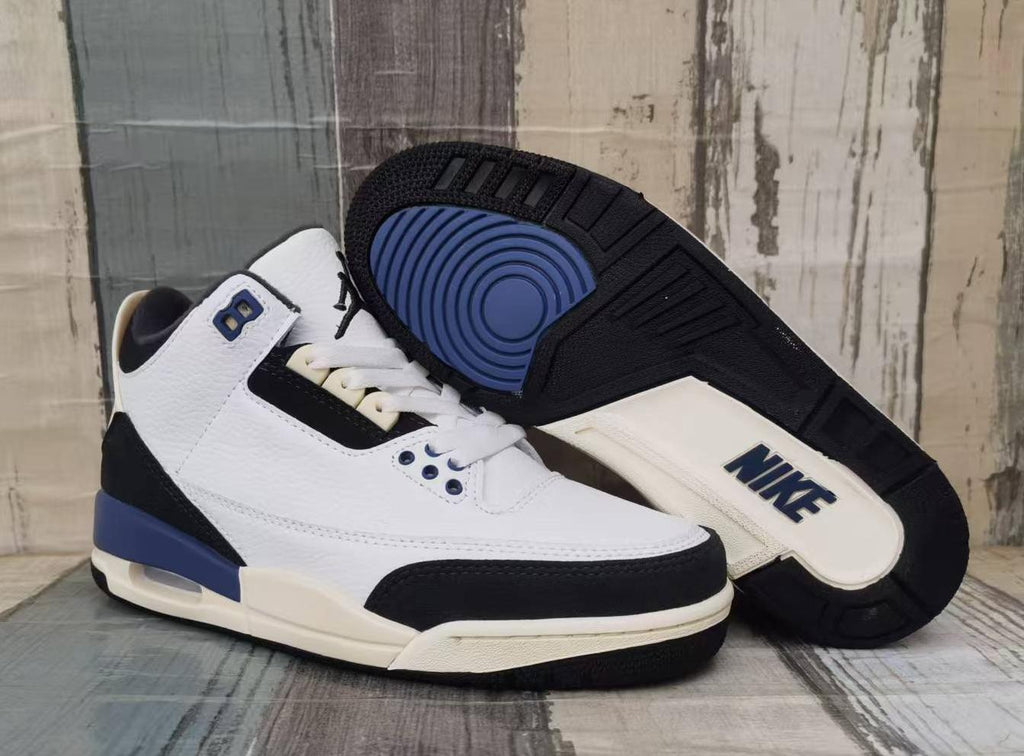 Air Jordan 3 Retro Men's White Grey Blue | Skyline Cadence