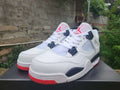 Air Jordan 4 Retro White-Red Sneakers | Scarlet Punctuation