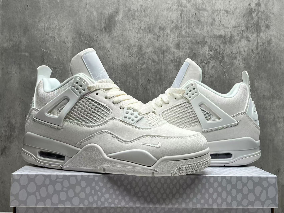 Air Jordan 4 Retro White Mamba Sneakers | Alabaster Code