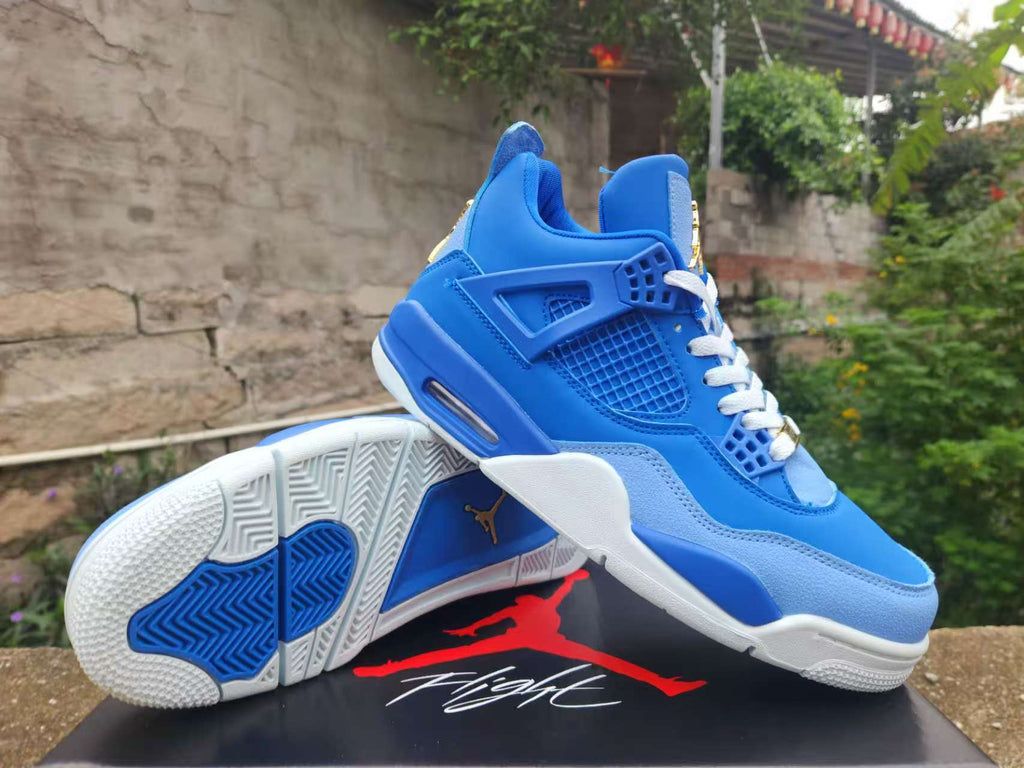 Air Jordan 4 Retro Royal-Blue-Gold | Azure Encore