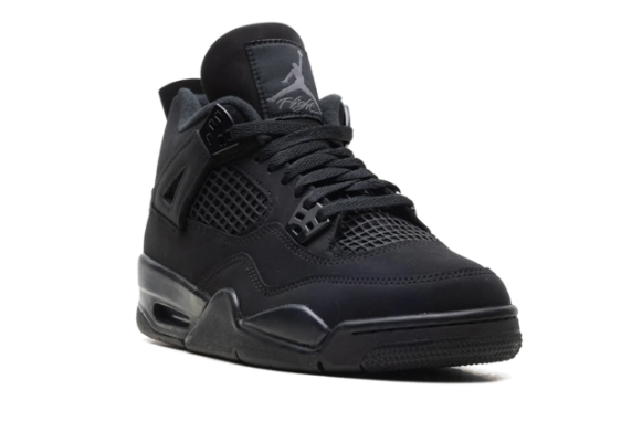 Air Jordan 4 Retro GS 'Black Cat' (2025) IB4171-010 | Shadow Manuscript Edit