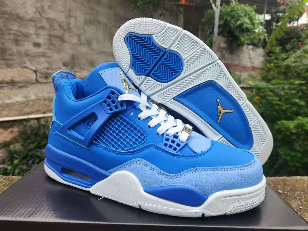 Air Jordan 4 Retro Royal-Blue-Gold | Azure Encore