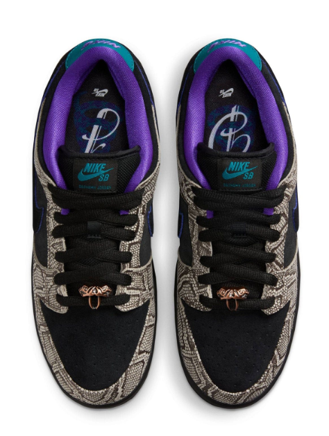 Nike SB Dunk Low Dashawn Jordan 'Snake Skin Black/Fierce Purple' | Serpentine Signal