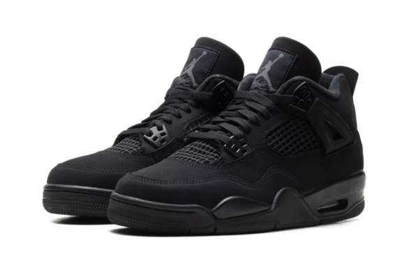 Air Jordan 4 Retro GS 'Black Cat' (2025) IB4171-010 | Shadow Manuscript Edit