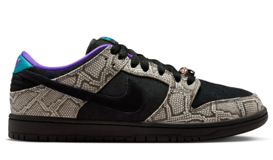 Nike SB Dunk Low Dashawn Jordan 'Snake Skin Black/Fierce Purple' | Serpentine Signal